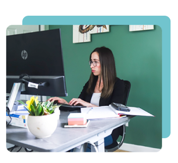 Accounting Student at work