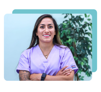 Massage Therapy Student at work