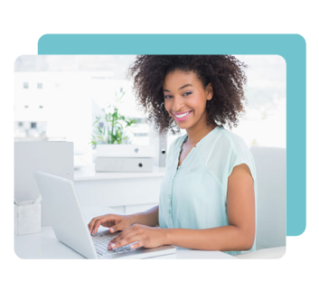 Office Administrator looking at FAQs